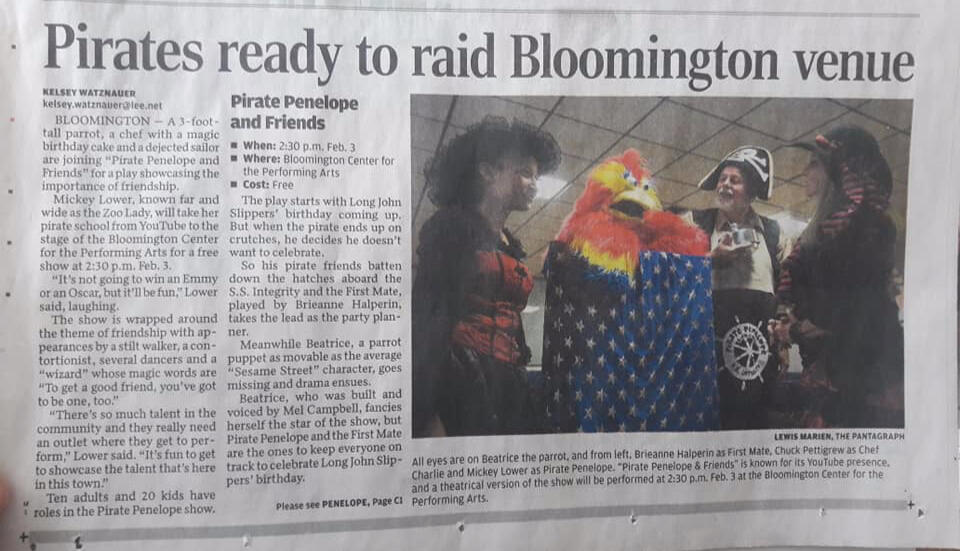 "Beatrice" (Built By CampHouse Puppets) feat. in the local paper